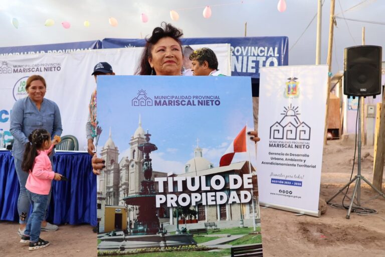 Tres mil familias de Mariscal Nieto obtuvieron títulos de propiedad