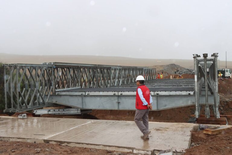 Puente modular de Tacahuay sería habilitado al tránsito este lunes