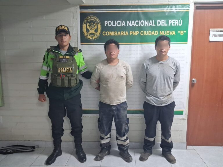 Detienen a dos sujetos por presunto hurto de cables de telefonía en Pacocha