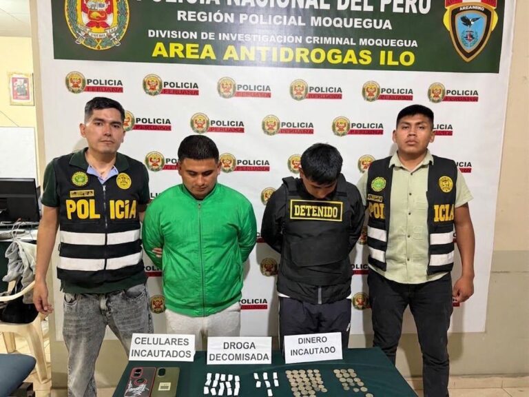 Detienen a dos presuntos integrantes de “Los Sobrinos de la Tía Sandra” en Ilo
