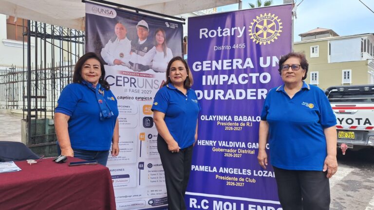 Padres destacan gestión de Rotary Club Mollendo con la UNSA  