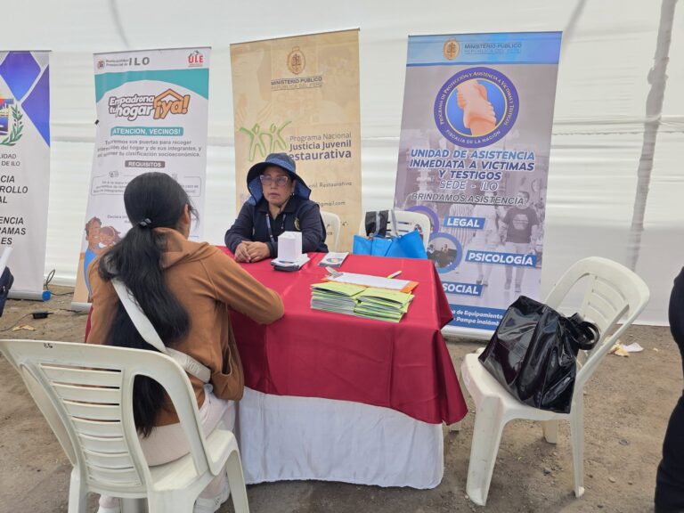 Feria Llapanchikpaq acercó atención judicial y servicios públicos a vecinos de Ilo