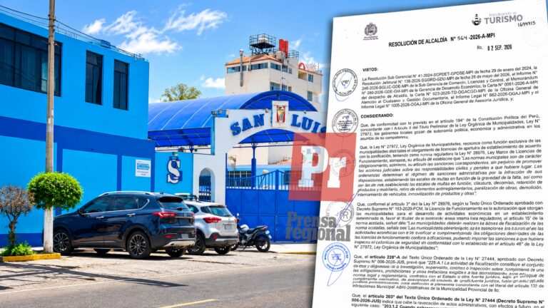 Municipalidad de Ilo revoca licencia de funcionamiento de la I.E.P. San Luis y APAFA anuncia apelación