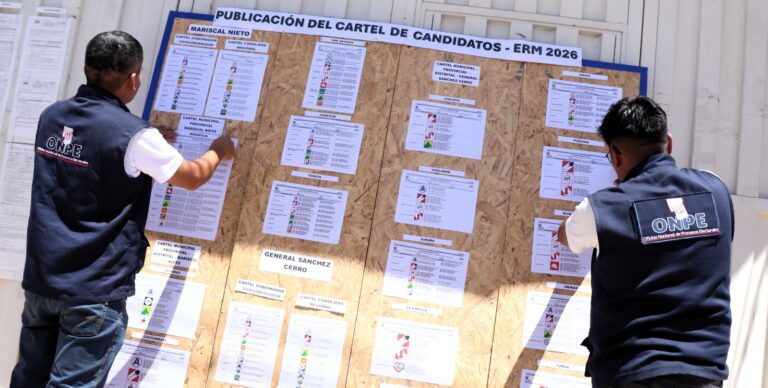 ODPE Mariscal Nieto publica cartel oficial de candidatos