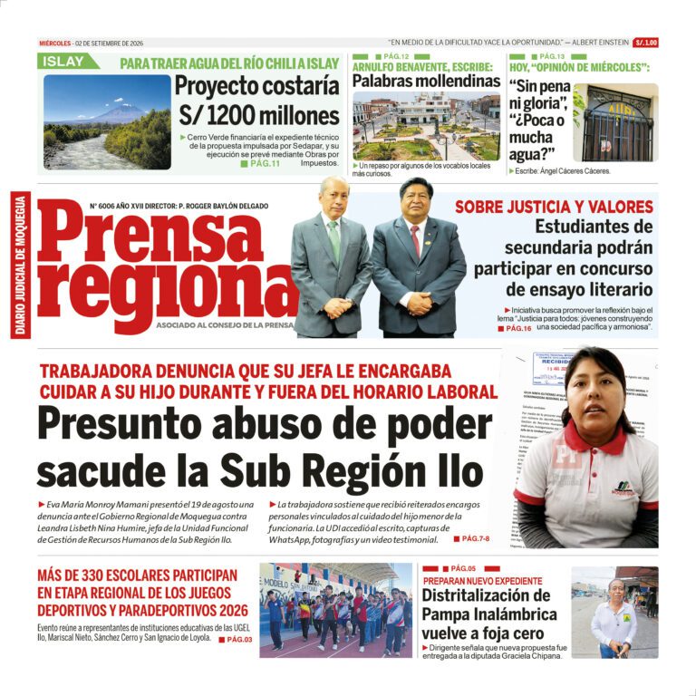 La Prensa Regional – Miércoles 02 de setiembre de 2026