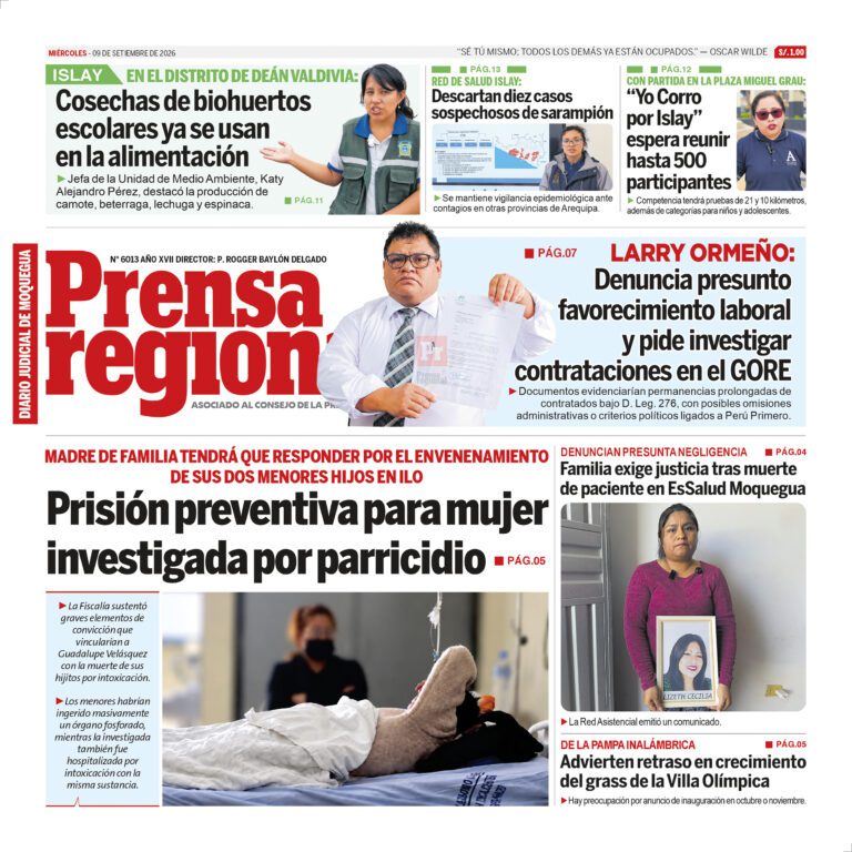 La Prensa Regional – Miércoles 09 de setiembre de 2026