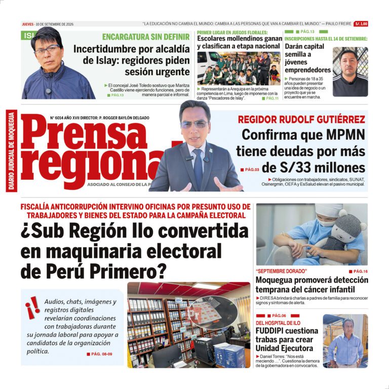 La Prensa Regional – Jueves 10 de setiembre de 2026