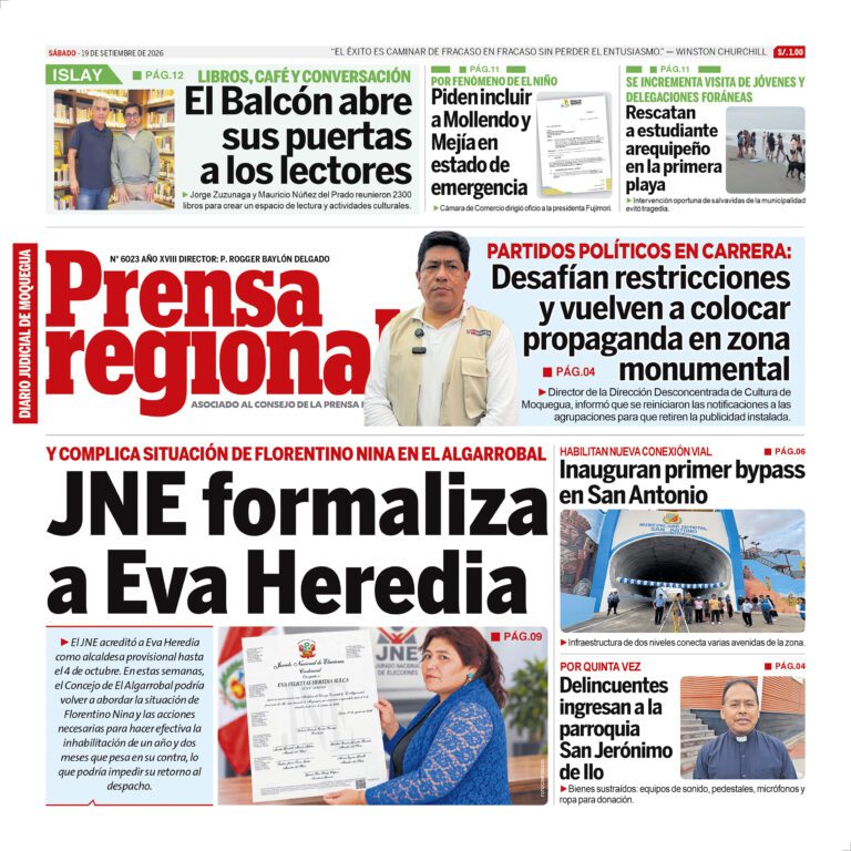 La Prensa Regional – Sábado 19 de setiembre de 2026