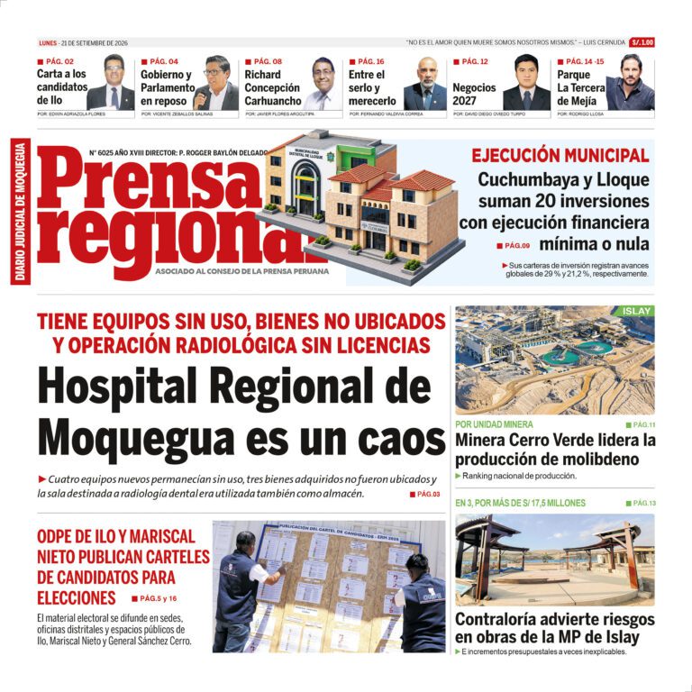 La Prensa Regional – Lunes 21 de setiembre de 2026