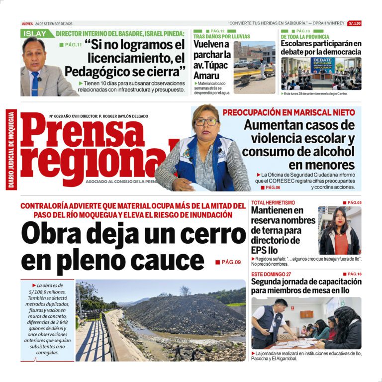 La Prensa Regional – Jueves 24 de setiembre de 2026