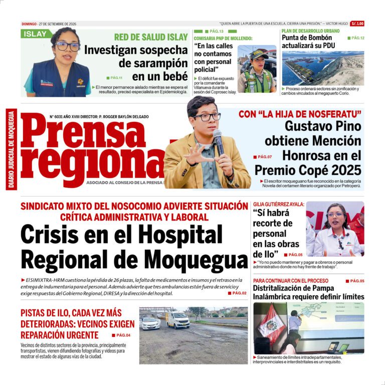 La Prensa Regional – Domingo 27 de setiembre de 2026