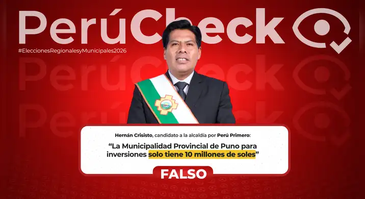 Es falso que la Municipalidad Provincial de Puno solo tiene un presupuesto de S/10 millones destinado a inversiones