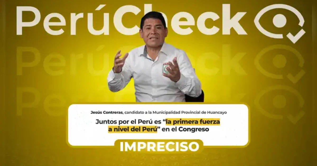 “Somos la primera fuerza a nivel del Perú”, dijo el candidato a Huancayo de Juntos por el Perú, Jesús Contreras