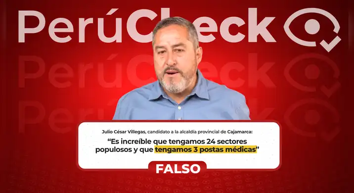 Es falso que solo haya 3 postas médicas en los sectores urbanos de Cajamarca, como afirmó Julio César Villegas
