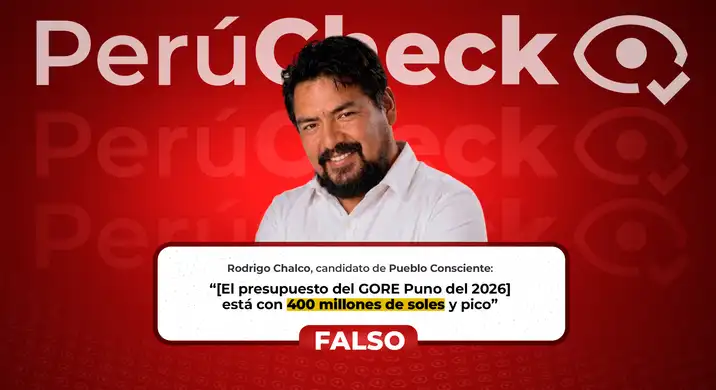 Es falso que el Gobierno Regional de Puno reciba un presupuesto de solo S/400 millones