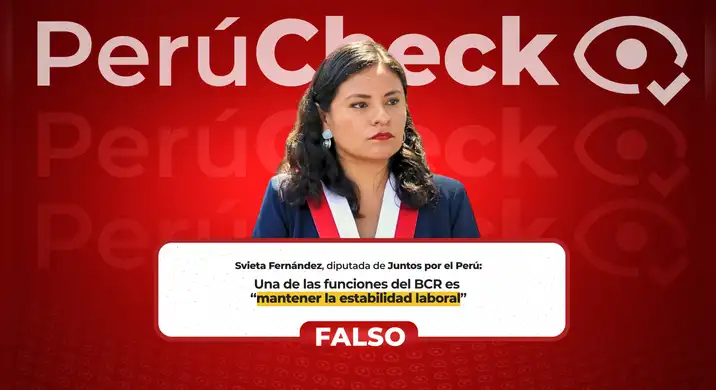 Es falso que el Banco Central de Reserva sea responsable de la estabilidad laboral