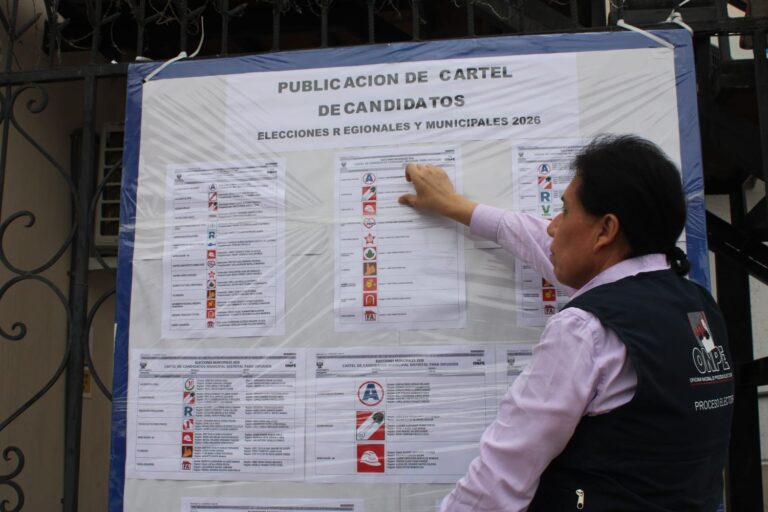 ODPE Mollendo publica cartel de candidatos 
