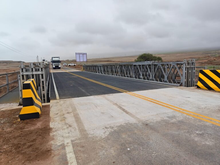 Puente modular Costanera I entra en servicio y restablece tránsito entre Ilo y Tacna