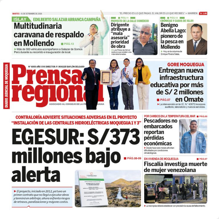 La Prensa Regional – Martes 01 de setiembre de 2026