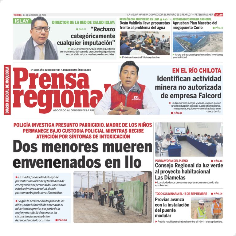 La Prensa Regional – Viernes 04 de setiembre de 2026