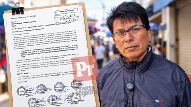 Regidores piden sesión urgente ante incertidumbre por alcaldía de Islay