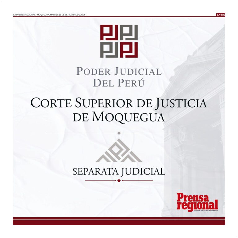 Separata Judicial – Martes 15 de septiembre de 2026