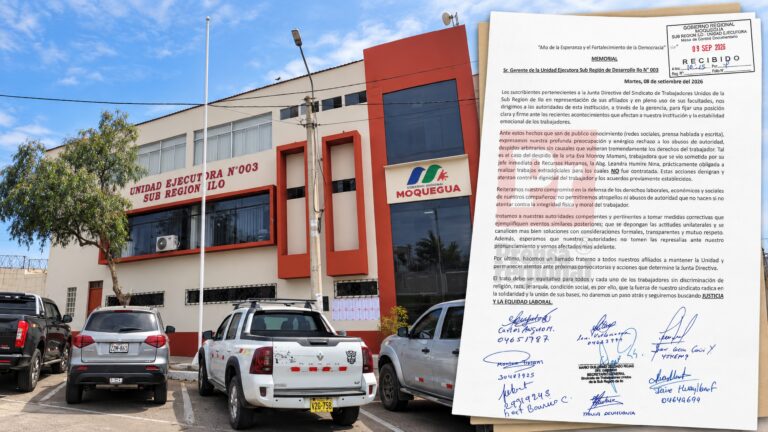 Sub Región Ilo: trabajadores respaldan a Eva Monroy y cuestionan su despido tras denuncia contra su jefa