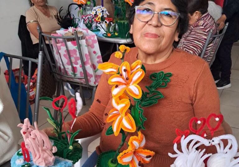 Adultos mayores de Mollendo elaboran variados trabajos artesanales
