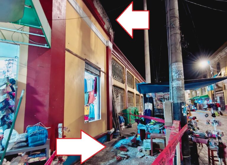 Advierten riesgo por deterioro de voladizos en pleno centro de Mollendo
