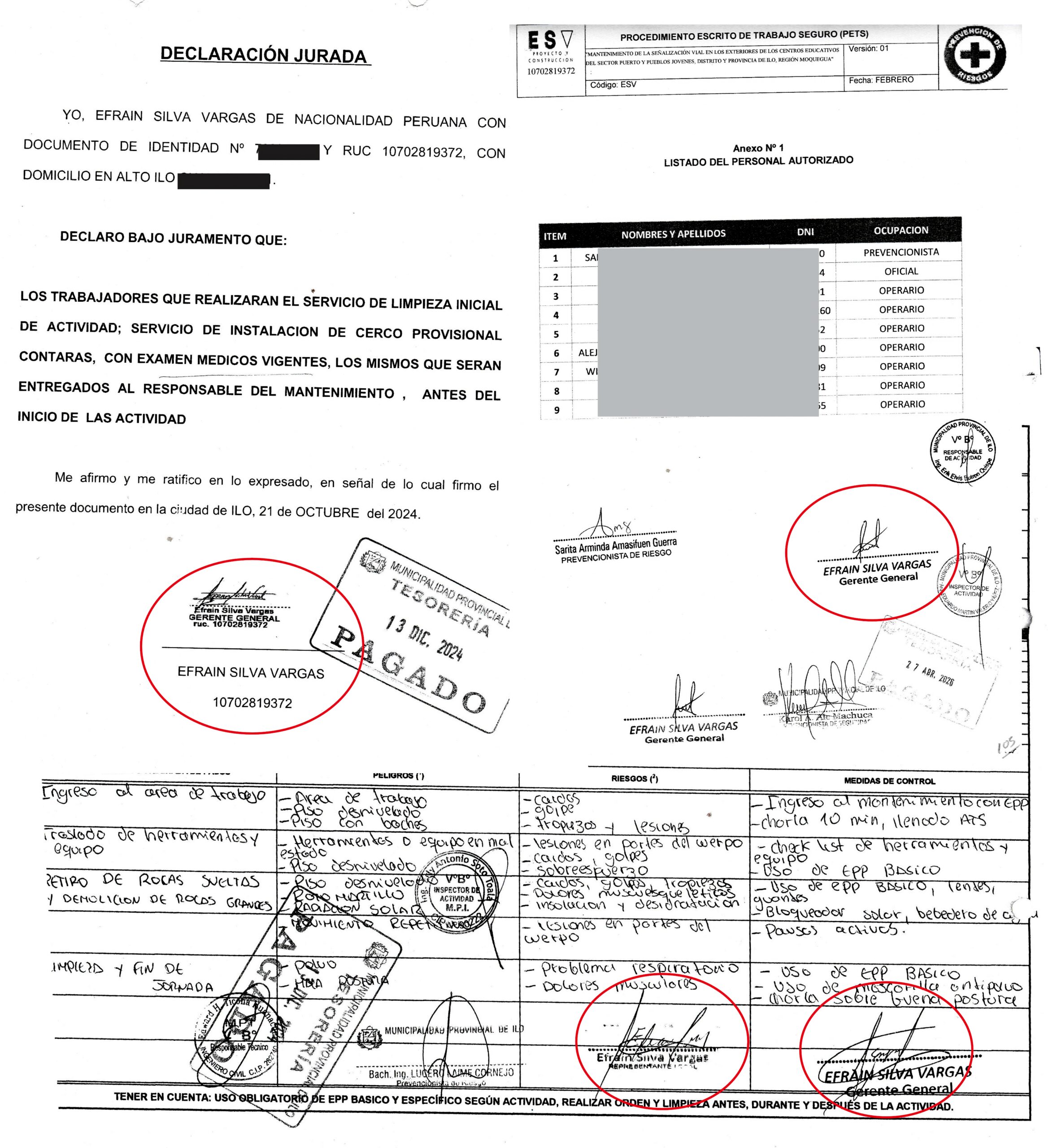 ¡Escándalo en la Municipalidad de Ilo! Proveedor ganó contratos por casi S/ 750 mil con documentos “bamba” 3 Documentos Bamba Proveedor Efrain Vargas Clinicas 30102026 4 scaled La Prensa Regional
