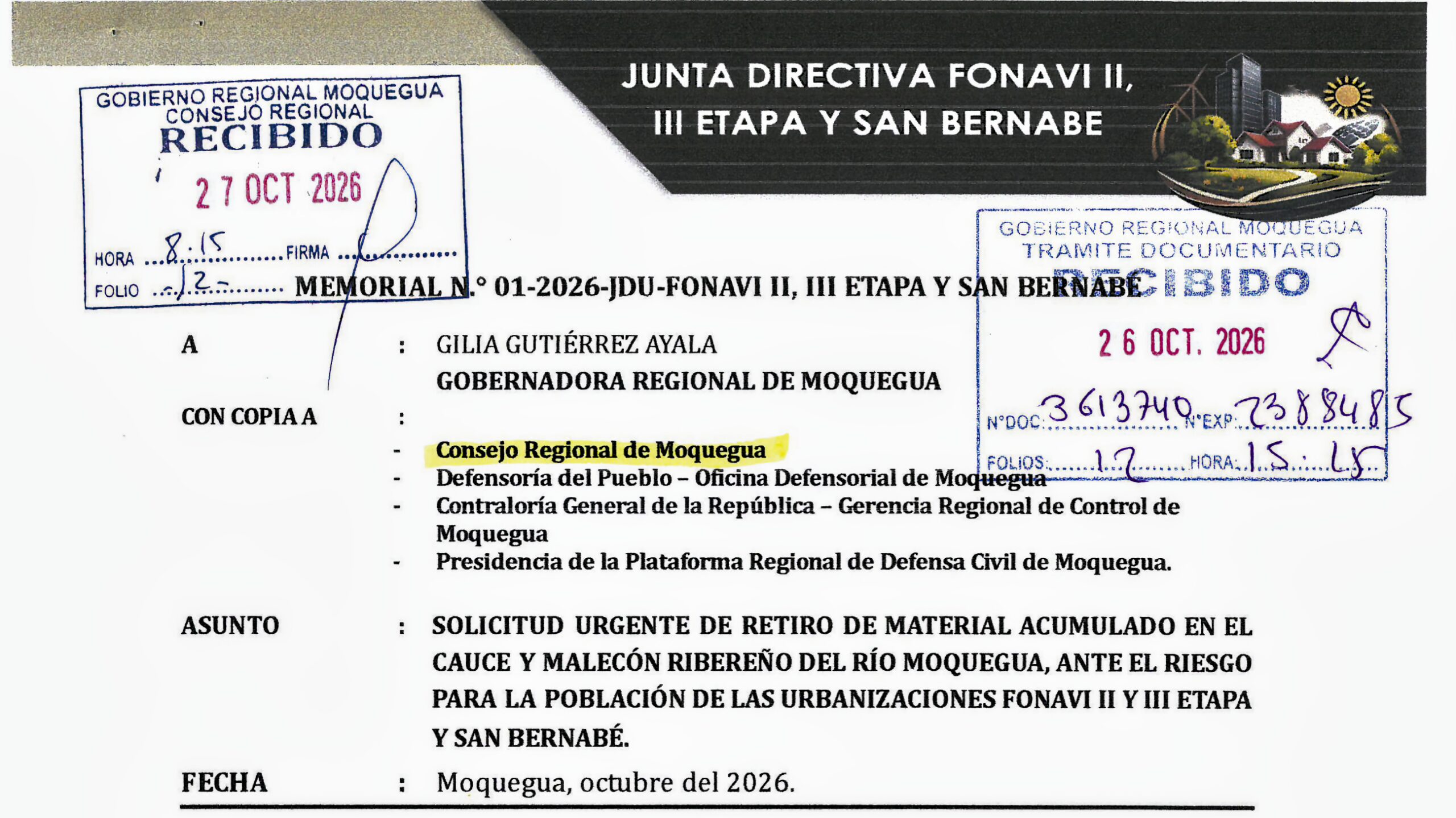 Trinquetes Políticos: Ordóñez se desmarca del “Dr. Chejo” 1 Memorial Vecinos de Fonavi Amenaza del rio 28102026 scaled La Prensa Regional