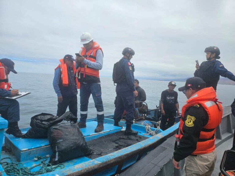 Operativo contra la pesca ilegal permitió incautar 50 kilos de choro