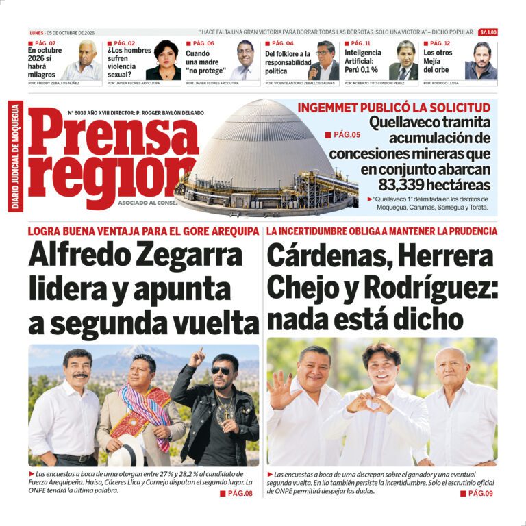 La Prensa Regional – Lunes 05 de octubre de 2026