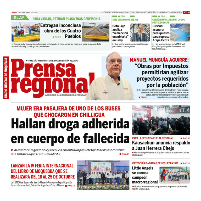 La Prensa Regional – Jueves 08 de octubre de 2026