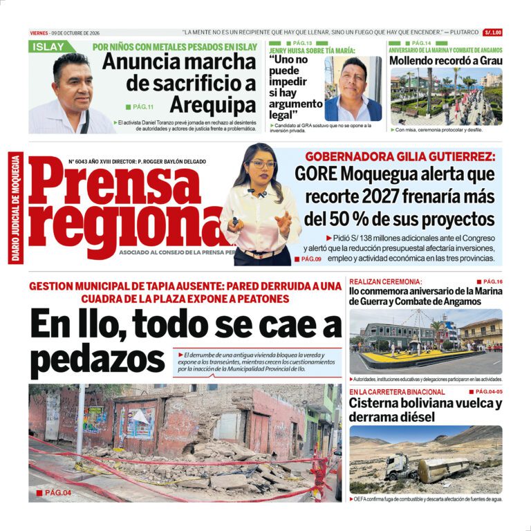 La Prensa Regional – Viernes 09 de octubre de 2026