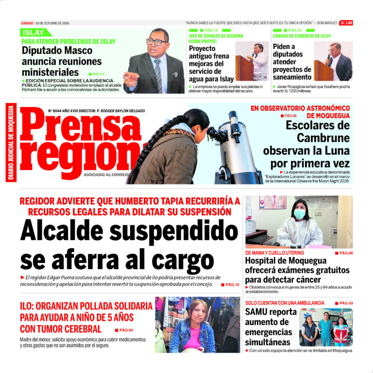La Prensa Regional – Sábado 10 de octubre de 2026