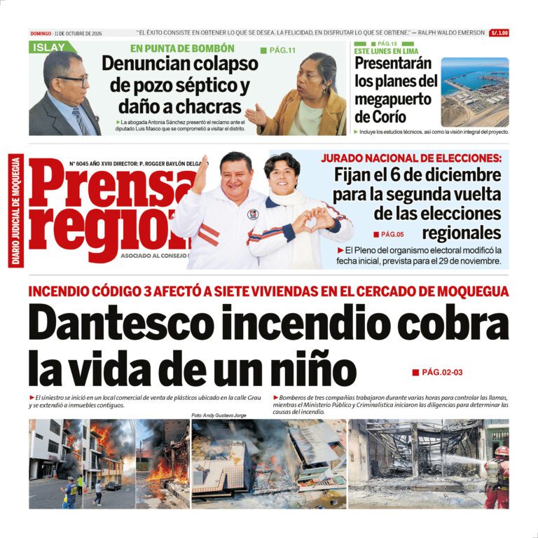 La Prensa Regional – Domingo 11 de octubre de 2026