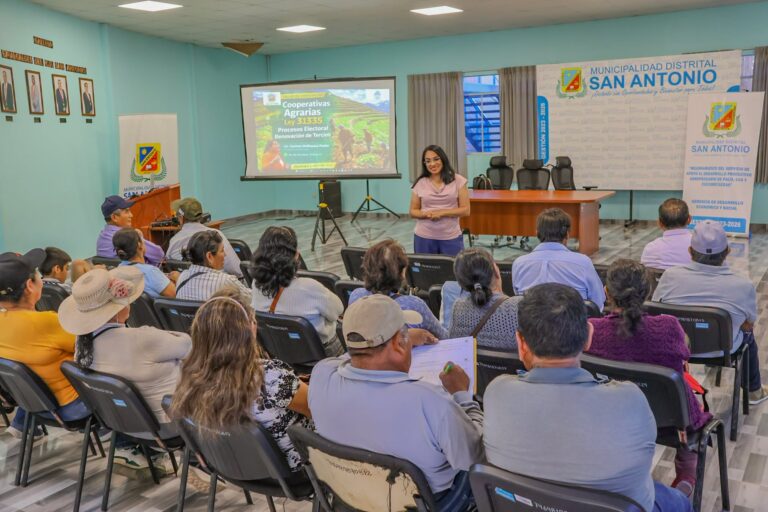Productores de San Antonio reciben capacitación para fortalecer cooperativa agraria