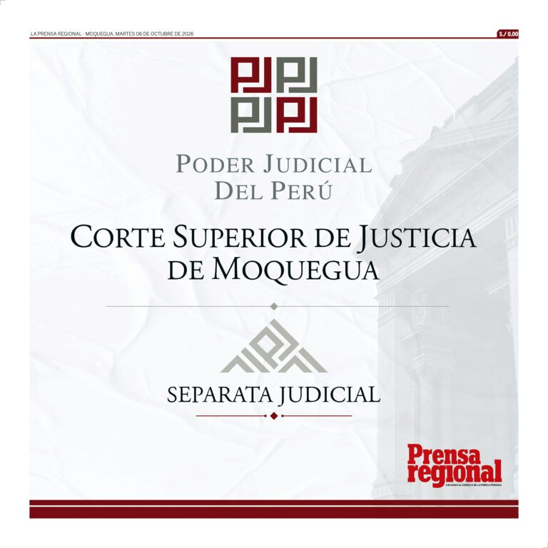 Separata Judicial – Martes 06 de octubre de 2026