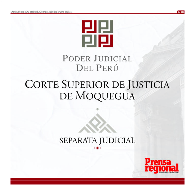 Separata Judicial – Miércoles 07 de octubre de 2026